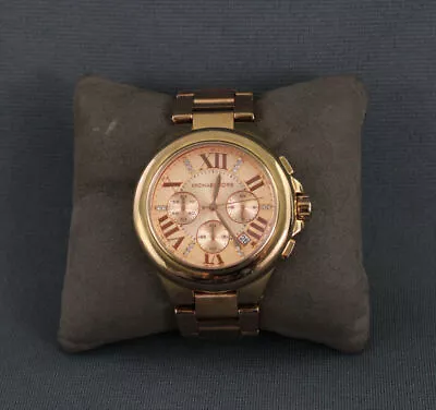 Michael Kors Women's MK-5652 Rose Gold Tone Chronograph Wristwatch • $24.99