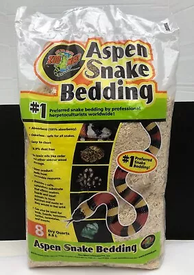 Zoo Med Aspen Snake Lizard Insect Bird Burrowing/Nest Bedding Substrate 8qt 8 Qt • $17.99