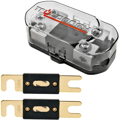 1/0 2 4 8 Gauge Dual ANL Fuse Holder Distribution Block And (2) 500 Amp ANL Fuse • $10.80