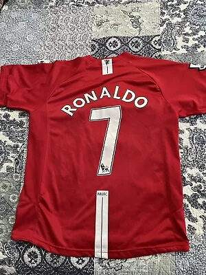 Manchester United Cristiano Ronaldo Nike Kit Jersey 2007 2008 Red • $42