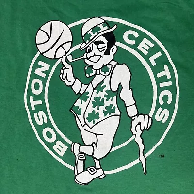 Vintage Boston Celtics Trench Made In USA Single Stitch T-Shirt Size Large • $29.75