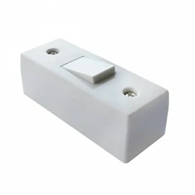 £5.56 • Buy Single Architrave Switch & Pattress Back Box 1 Gang 6Amp Light Switch - White