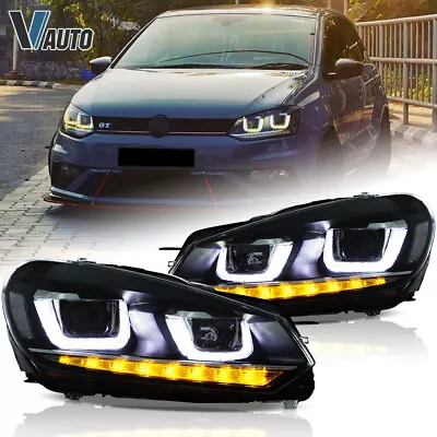 VLAND LED Headlights For Volkswagen Golf / Jetta Wagon 2010-2014 LED DRL A Pair • $229.99