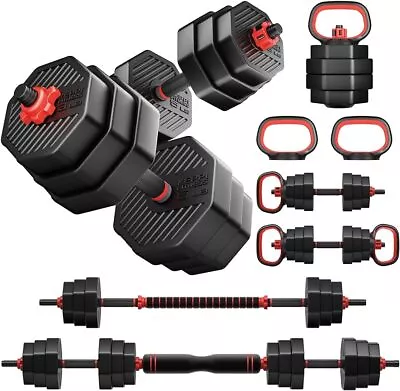 4 In 1 Workout KeppiFitness Adjustable Dumbbell Set 50 Free Weight Set • $149.99