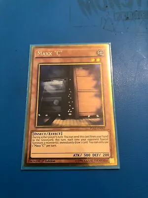 YUGIOH Gold Rare Maxx  C  PGL3-EN042 1st Edition • $12.32