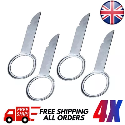 4Pcs Car Stereo Radio CD Removal Release Keys Extraction Tools Pins Universal • £3.99