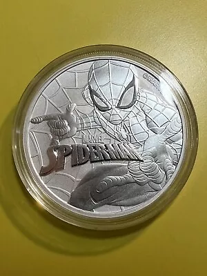 2017 Tuvalu 1 Oz Silver $1 Marvel Series SPIDERMAN BU In Mint Capsule • $129