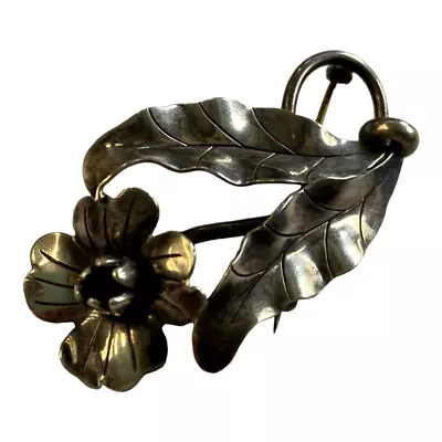 Georg Jensen Sterling La Paglia Evening Primrose Pin • $345