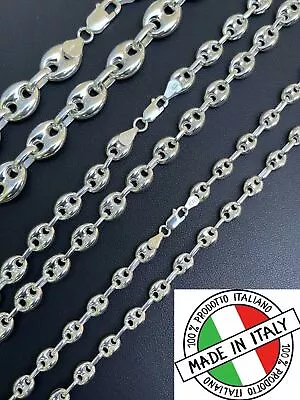 925 Sterling Silver Puffed Mariner Link Chain Necklace Or Bracelet 6-12mm 7-30  • $37.33