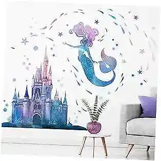  Mermaid Wall Decals Stickers Castle Under The Sea Ocean Creatures Mermaid 2 • $25.46