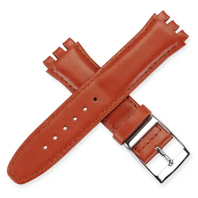 PREMIUM Leather For Swatch Watch Strap Replacement Band Padded 19mm 17mm • £13.95
