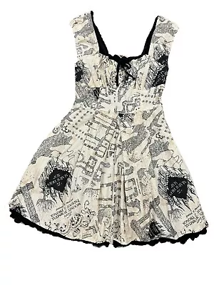 Harry Potter MARAUDERS MAP  Dress Steampunk Style Hot Topic Exclusive Size S-M • $59.68