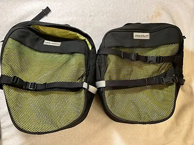 Vintage Blackburn MTN Rear Panniers - Black/YellowBallistic Nylon - Made In USA • $45