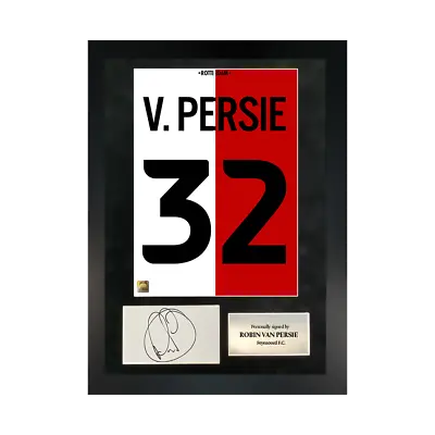 Authentic Hand-signed A3 Frame Robin Van Persie Feyenoord Shirt Poster W/ COA • £139.99