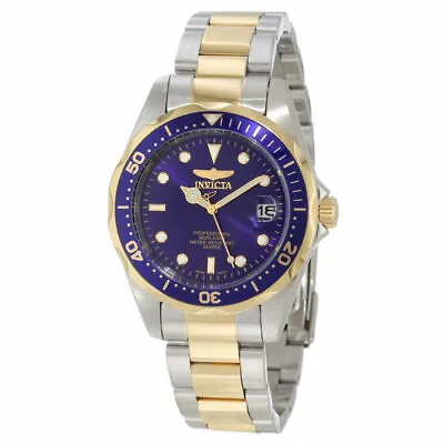 Invicta Men's Watch Pro Diver Quartz Blue Dial Two Tone Steel Bracelet 8935 • $59.99