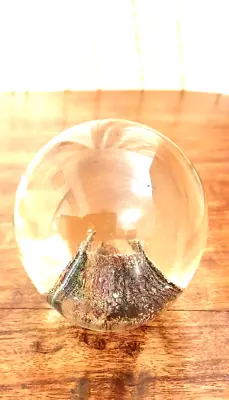 £32 • Buy Heron Glass Volcano Paperweight - Rare - Iridescent Purple And Silver - 7cms