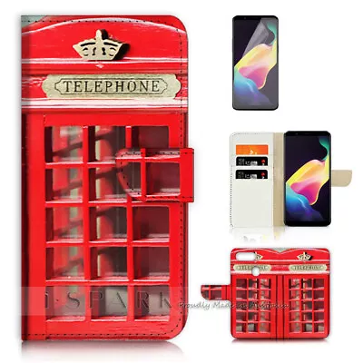 ( For Oppo AX7 ) Wallet Flip Case Cover AJ21050 British Phone Booth • $12.99