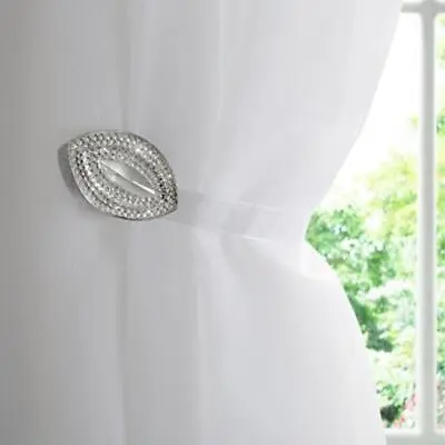£2.64 • Buy Magentic Tieback For Curtains  Single Jewel  Button Crystal Buckle Clip Holdback