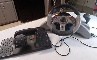 1999 MAD CATZ MC2 Racing Wheel & Pedals PlayStation 1 (8020) Very Good Condition • $33.99