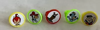 Vintage Hanna Barbera Character Rings 5 Different 1970's! Scarce! • $13.99
