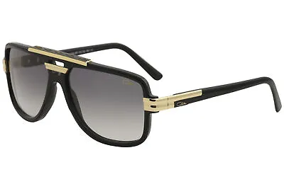 Cazal Legends Men's 8037 001 Glossy Black/Gold Retro Pilot Sunglasses 61-mm • $315