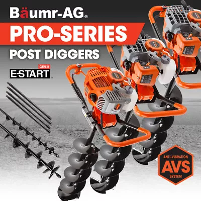 Baumr-AG Post Hole Digger Auger Petrol Drill Borer Fence Earth Power 88 75 62 • $340