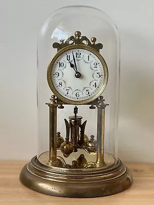 Jahresurhen Fabrik /schatz  400 Day Glass Dome Anniversary Clock. German. Faulty • £39