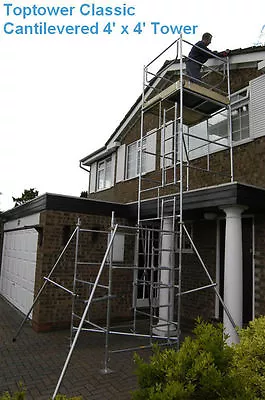 DIY Scaffold Tower 6.45m WH 4x4 For Sloping Flat Roof Dormer Window Access • £1259