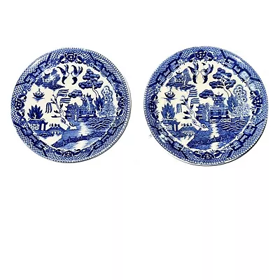 Blue Willow Pattern Made In Occupied Japan 6  Dessert Plate Set Of 2 Plates • $12