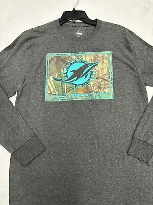 NEW Men's NFL Miami Dolphins Long Sleeve Shirt Majestic Large  Camo • $11.99