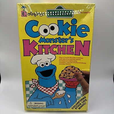 Sesame Street Cookie Monster's Kitchen  Colorforms  Stick Like Magic New Sealed • $40