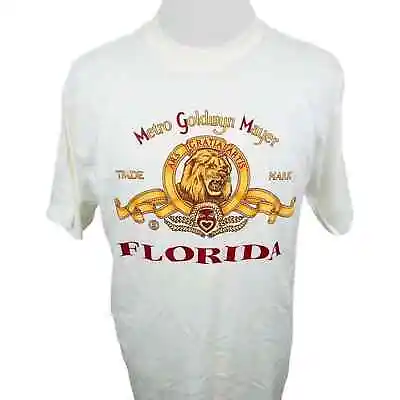 MGM Metro Goldwyn Mayer Mens T-Shirt Vintage Florida Nutmeg Mills White XL New • $24.99