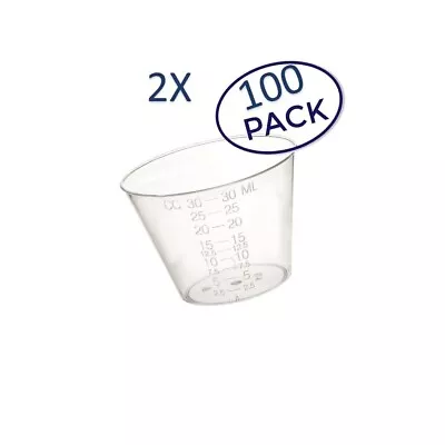 Dynarex -200/pk Medicine Cups 1oz Plastic Graduated  #4252 Tbbg • $3