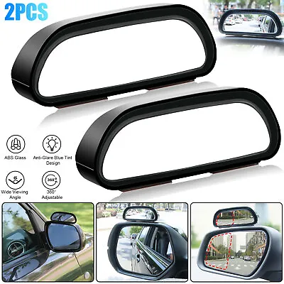 2PCS Car Blind Spot Mirror 360° Wide Angle Convex Rear Side View Kit Universal • $12.98