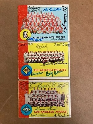 LA Angeles Signed 1963 Topps Team Card(8sig)Ted BowsfieldDon LeeBill Moranetc • $61.50