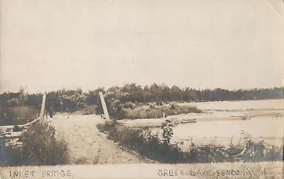 NW Interlochen Bendon MI C.1907 RPPC BETSIE RIVER HEADWATERS At Green Lake! 2 • $24.99