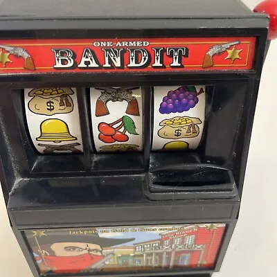 $8.99 • Buy One Armed BANDIT Slot Machine Bank Toy Casino Works Ok Spinner Runs Long