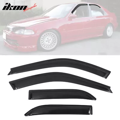 Fits 92-95 Honda Civic EG EH Sedan Acrylic Window Visors Deflectors 4Pcs Set • $26.98