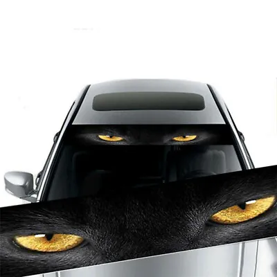 1x Car Decal Yellow Eye Leopard Graphics Vinyl Sticker For Windshield Waterproof • $12.50