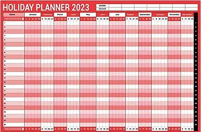 £6.99 • Buy 2023 Year Planner A2 Large Laminated Wall Planner Calendar With Stickers And Pen