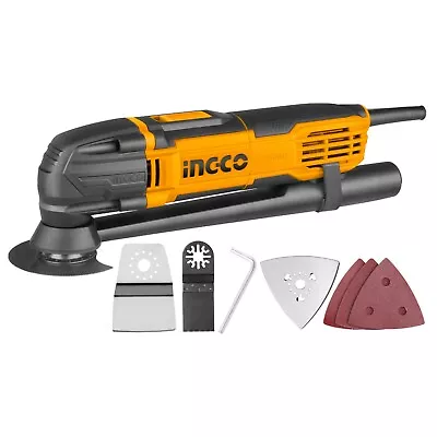 INGCO 300W Corded Oscillating Multi-Tool With 8Pcs Accessory Kit DIY • £42.99