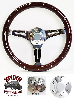 1965-1969 Ford Steering Wheel 14  DARK MAHOGANY WOOD • $199.98