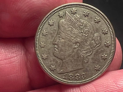 $1 • Buy NICE 1883 LIBERTY  V  NICKEL...............with FULL LIBERTY &  FREE Shipping