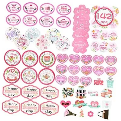 16 Sheets Happy Mother's Day Stickers - Assorted Mom Stickers With Heart Love  • $12.78