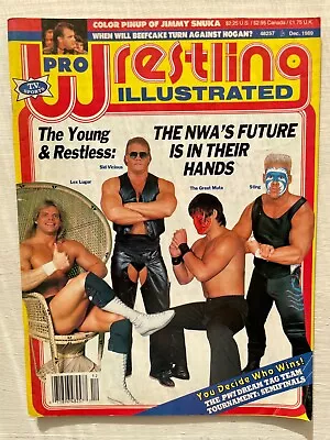 Pro Wrestling Illustrated Magazine December 1989 Sting WWF WCW WWE NWA Poster • $12.99