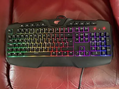 Xenta USB Wired Gaming QWERTY Keyboard Rainbow LED Backlit UK For PC Laptop • £9.99