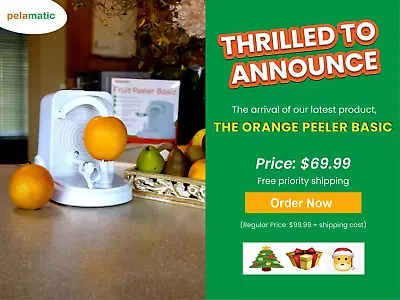 Pelamatic Orange Peeler Basic - Fruit And Vegetable Electric White Color Peeler • $89.99