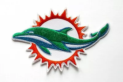 Lot Of (1) Miami Dolphins Helmet Facing Left Patch (type D) Item # 23 • $5.99