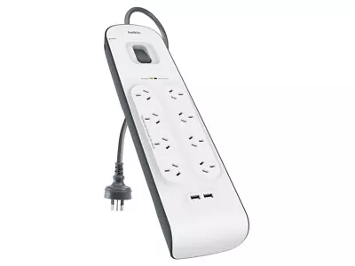 Belkin 8 Outlet Surge Protector With 2 Meter Cord BSV804AU2M • $69