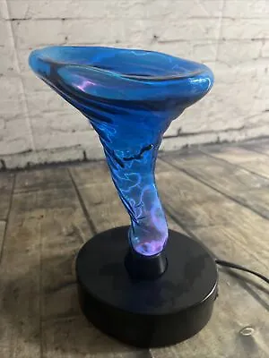 LumiSource Blue Tornado Electra Sculptured Plasma Motion Art Lamp • $77.99